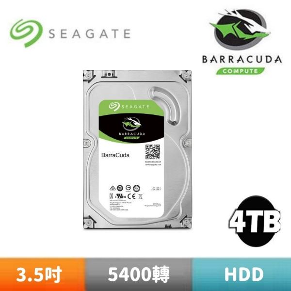 圖片 Seagate【BarraCuda】4TB 3.5吋桌上型硬碟 (ST4000DM004)