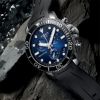 圖片 原廠代理店 SEASTAR 1000 海星石英三眼計時膠帶手錶  T120.417.17.041.00 漸層藍膠帶