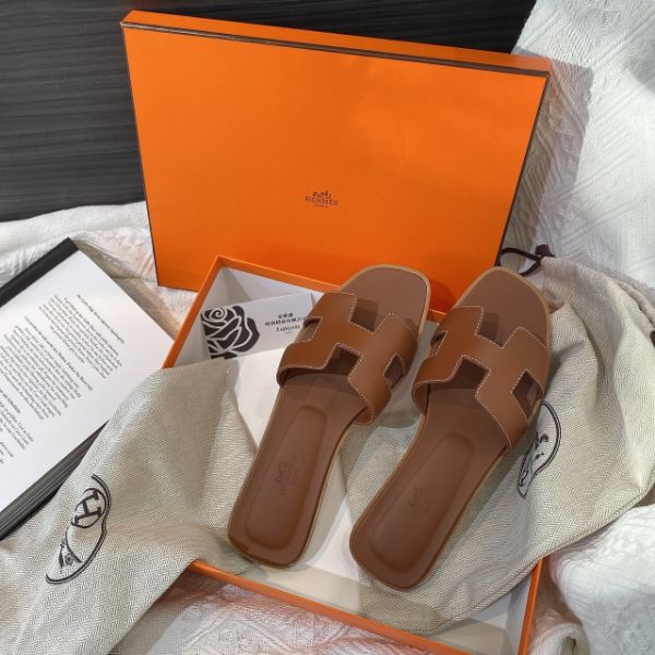 圖片 Hermès Oran系列 經典H LOGO平底涼鞋/拖鞋