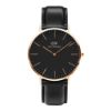 圖片 Daniel Wellington DW00100127 40mm 黑真皮皮革錶 DW錶