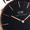 圖片 Daniel Wellington DW00100127 40mm 黑真皮皮革錶 DW錶