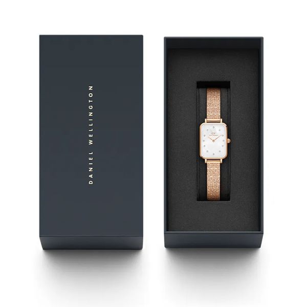 圖片 Daniel Wellington DW00100578 玫瑰金殼珍珠母貝面方型米蘭腕錶