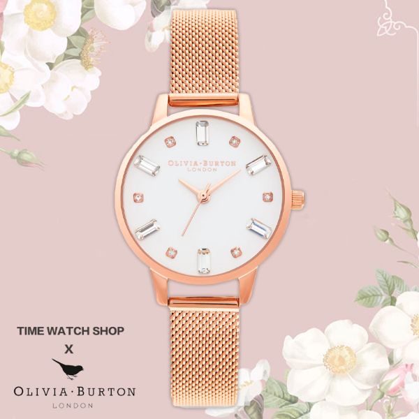 圖片 Olivia Burton OB16BJ02 Rose Gold Mesh 原裝英國進口 女錶