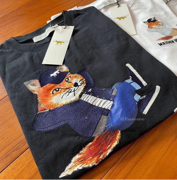 圖片 Maison Kitsune- Dressed Fox Patch T-shirt