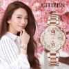 圖片 CITIZEN 星辰錶 EC1048-54W XC櫻花粉紅五局電波女錶 腕錶 錶