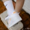 圖片 NICEDAY 代購 Nike Dunk Low GS 3D Swoosh 灰橘 女款 DR0171 100