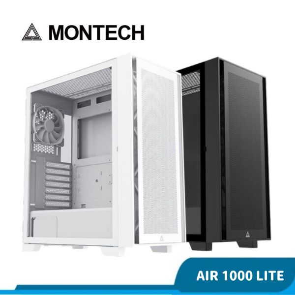 圖片 MONTECH 君主 Air 1000 LITE 入門版 內含12cm風扇*3/網孔面板/鋼化玻璃 電腦機殼