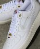 圖片 帝安諾-實體店面 NIKE AIR FORCE 1 40週年 全白果凍小勾 雙勾 金色鐵牌 白金 DQ7664-100