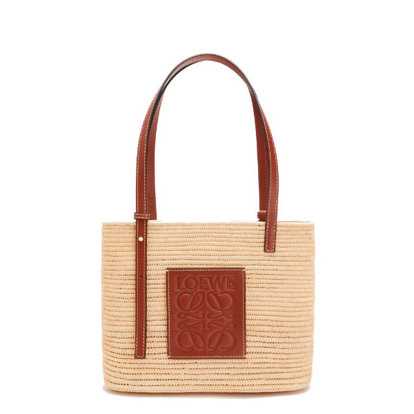 圖片 【預購】LOEWE  拉菲草和小牛皮小號 Square Basket 草編包｜ PAPILLON 巴比龍國際精品代購｜