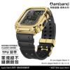 圖片 AmBand Apple Watch 專用保護殼 金色軍規級鋼殼 X TPU 錶帶 44mm 45mm