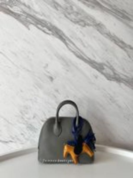圖片 HERMES MINI BOLIDE  積雲灰金扣