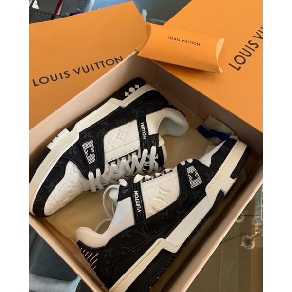 圖片 LV TRAINER 球鞋 男女款 黑白牛仔配色