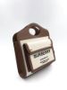 圖片 Burberry  迷你雙色調帆布拼皮革 Pocket 包 自然色/麥芽棕色