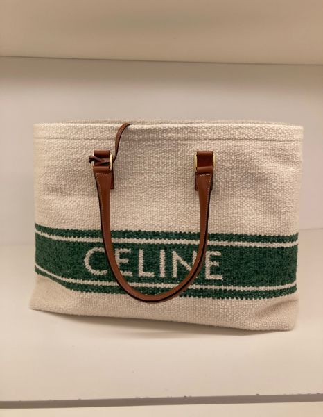 圖片 Celine Soleil 紡織和小牛皮橫式Cabas包