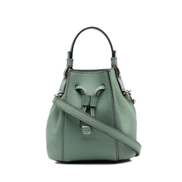 圖片 FURLA 義大利品牌 小牛皮水桶包 薄荷色 WB00592BX0053 0946S