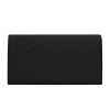 圖片 SAINT LAURENT YSL 銀字LOGO黑色按扣長夾  372264BOW021000