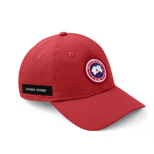 圖片 CANADA GOOSE 基本款大logo 鴨舌帽 棒球帽 紅色   5450M 11