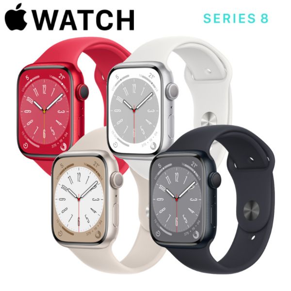圖片 Apple Watch S8 (GPS) 45mm - 鋁金屬錶殼配運動錶帶