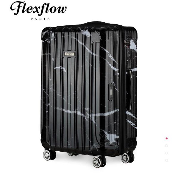 圖片 帝安諾 實體店面 ✨ Flexflow 費式芙羅 黑大理石 里爾系列 29吋 智能測重防爆拉鍊旅行箱 行李箱 🎀