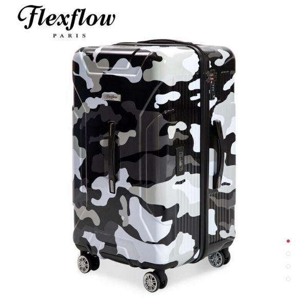 圖片 帝安諾 實體店面 ✨ Flexflow 費式芙羅 黑迷彩 29吋 南特系列 特務箱 防爆拉鍊 旅行箱 🎀
