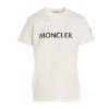 圖片 MONCLER 女款胸口黑色文字袖子小LOGO 短袖T恤 S號白色  8C00012829HP033