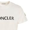 圖片 MONCLER 女款胸口黑色文字袖子小LOGO 短袖T恤 S號白色  8C00012829HP033