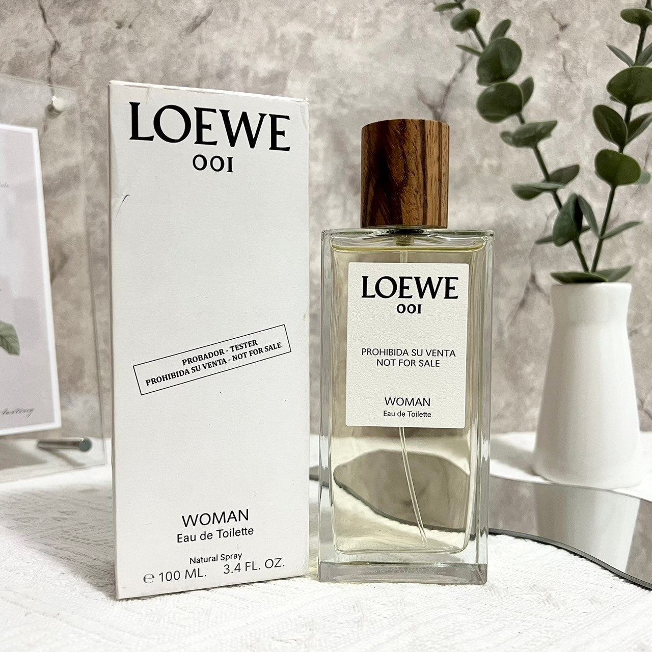 LOEWE 001 Woman 女性淡香水／淡香精－100ml Tester（環保白盒包裝）