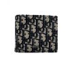 圖片 Dior迪奧 男款 Oblique 提花對折八卡短夾 米色黑色  2OBBH027YSE_H05E