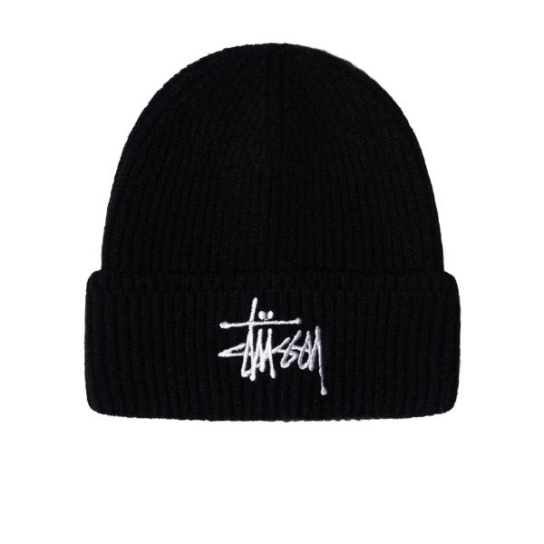 圖片 STUSSY 基本款LOGO毛帽 黑色  1321149 BLACK