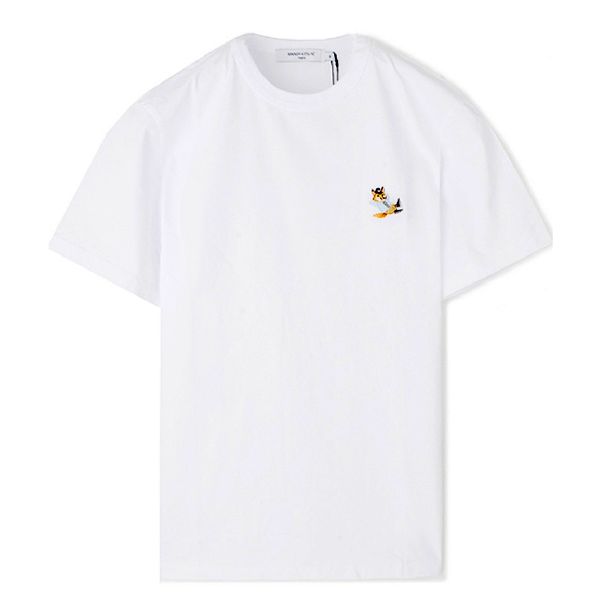 圖片 MAISON KITSUNE 胸口穿衣服狐狸小LOGO T恤 M號白色  JM00122KJ0008 P100