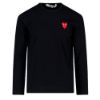 圖片 COMME DES GARCONS CDG 川久保玲 PLAY 刺繡雙愛心 男款長袖Ｔ恤 深藍色XXL 號 P1T292 1