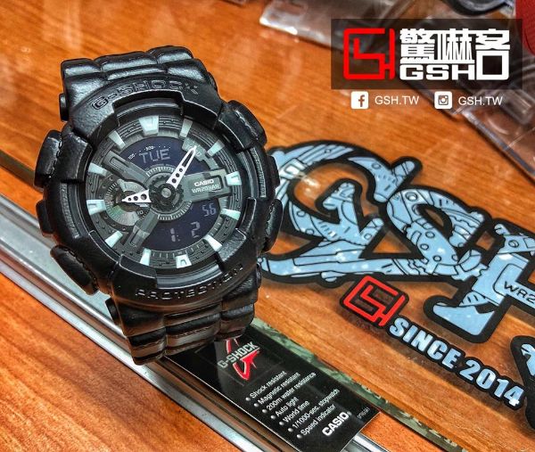 圖片 G-SHOCK 皮革外觀 大錶徑51.2mm 黑色 GA-110BT-1A