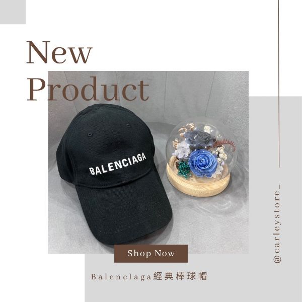 圖片 BALENCLAGA經典黑色棒球帽