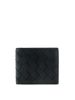 圖片 Bottega Veneta 605721 編織皮革雙折短夾錢包 黑色