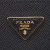 圖片 Prada 1BA212 中款 Double Saffiano Panier 皮革水桶包 黑色／火紅色