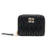 圖片 MIU MIU 經典款 拉鍊短夾 黑色 5MM2682FPPF0002