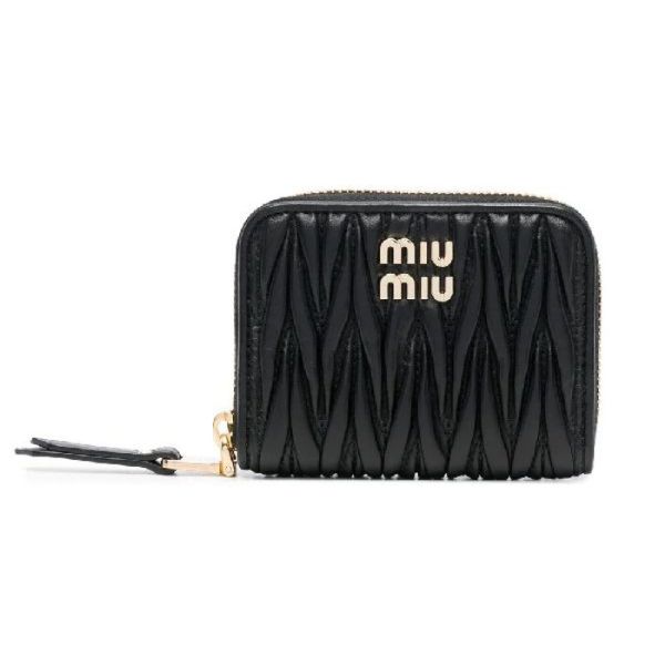 圖片 MIU MIU 經典款 拉鍊短夾 黑色 5MM2682FPPF0002