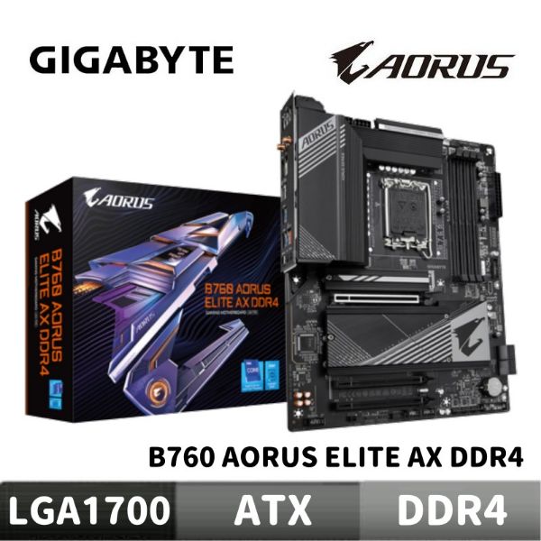 圖片 GIGABYTE 技嘉 B760 AORUS ELITE AX DDR4 主機板