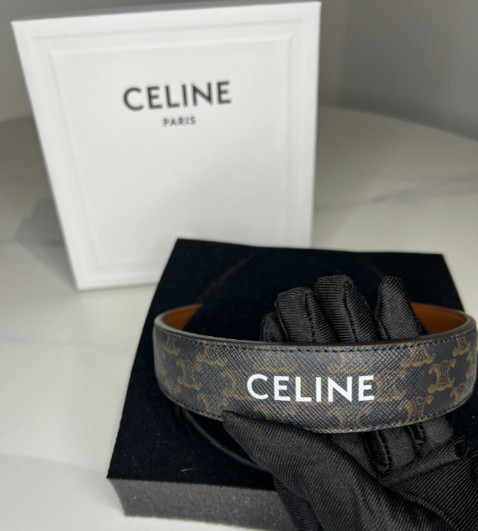 圖片 CELINE 小牛皮帆布頭箍