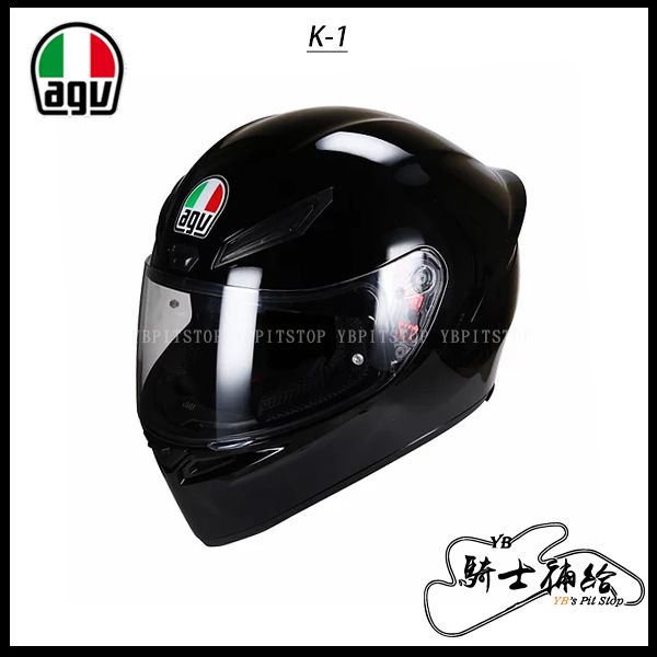 圖片 AGV K-1 素色 BLACK 亮黑 全罩 安全帽 入門 亞洲版 K1 義大利