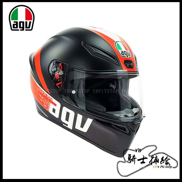 圖片 AGV K-1 GRIP 消光黑紅 亞洲版 K1 2022 全罩 安全帽