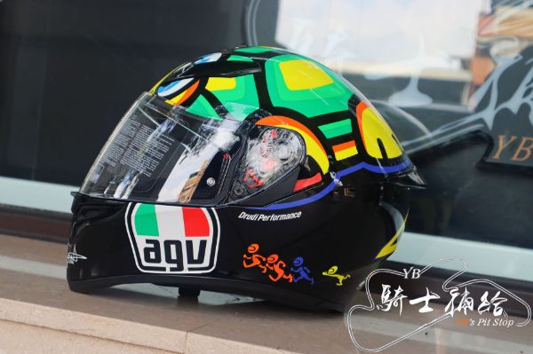 圖片  AGV K3-SV Tartaruga 烏龜 ROSSI 羅西 全罩 安全帽 入門 K3 SV 內墨片