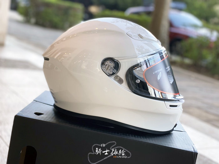 AGV K-6 素色WHITE 白全罩安全帽亞洲版K6 碳纖維複合纖維-zingala商店