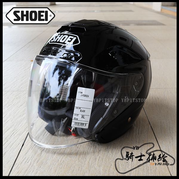 圖片 SHOEI J-FORCE IV 素色 亮黑 半罩 安全帽 輕量化 眼鏡溝 J-FORCE 4