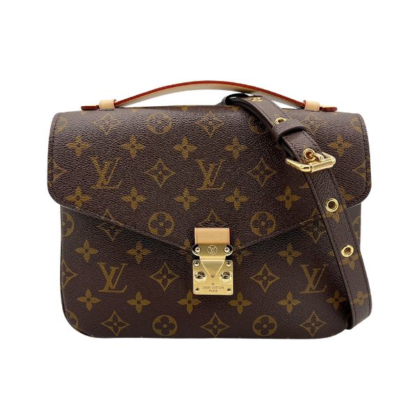 圖片 Louis Vuitton Pochette Metis 字花帆布斜背郵差包(M44875-咖)
