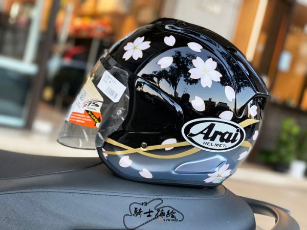 圖片 ARAI VZ-RAM Sakura 櫻花 黑 頂級 3/4 半罩 安全帽 VZ RAM