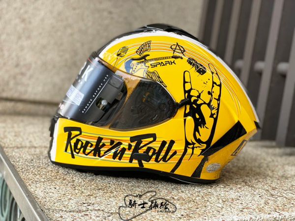 圖片 Airoh SPARK Rock'N'Roll 黃 透氣 輕量化 內墨鏡 #3