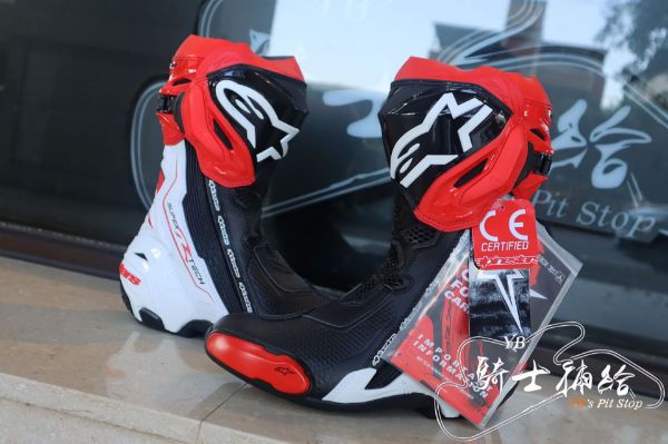 圖片 ALPINESTARS A星 Supertech R 黑白紅 高筒 防摔 頂級 車靴