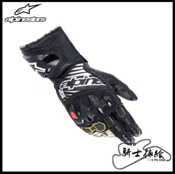 圖片 ALPINESTARS A星 GP-TECH V2 黑白 長手套 防摔 競技 袋鼠皮 真皮