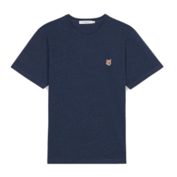圖片 MAISON KITSUNE 男款小狐狸LOGO M 號深藍色短T 